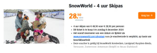 4 uur skipas voor SnowWorld voor €28,50 in de AH voordeelshop