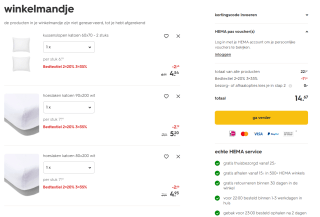 Tot 35% stapelkorting bedtextiel, dekbedden en kussens bij HEMA