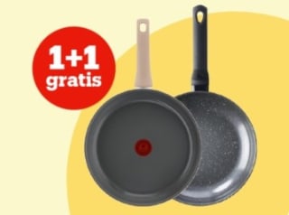 1+1 op pannen van o.a. BK, GreenPan & Tefal bij Bol.