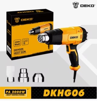 DEKO-pistola de calor DKHG06, 2 ajustes de temperatura, 3 accesorios, 2000W por 10,79€