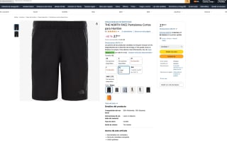 Pantalones Cortos THE NORTH FACE Hombre por solo 27€
