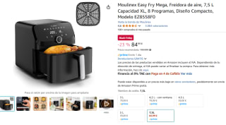 Moulinex Easy Fry Mega, Freidora de aire, 7,5 L Capacidad XL por 84,99€