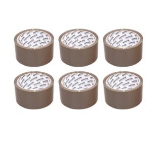 6 Cintas de embalaje 48mmx50 marrón por solo 2,59€