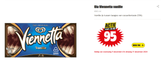 Viennetta Dessertijs Vanille 650 ml voor €0,95 bij Dirk