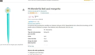 Boligrafos margarita Mr Wonderful por 1,45€ dos modelos a elegir