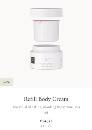 20% korting op alle refills bij Rituals