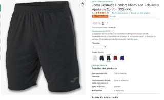 Joma Bermuda Miami con Bolsillos y Ajuste de Cordón por 5,55€
