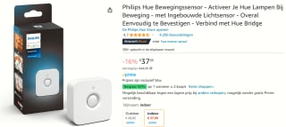 2 stuks Philips Hue Bewegingssensor voor €56,98 bij Amazon
