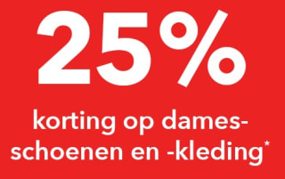25% korting op damesschoenen en -kleding bij Scapino