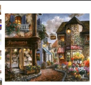 Kit para bordado punto de cruz, modelo ciudad por 10,49€ (9,89€ con monedas)