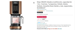 Ninja CREAMi Heladera multifunción por 149,99€