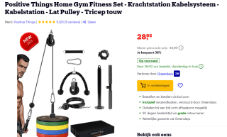 Positive Things Home Gym Fitness Set voor €28,95 bij Bol.com