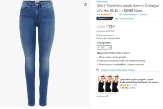 ONLY high waist skinny jeans ONLROYAL voor €13,99 bij Amazon