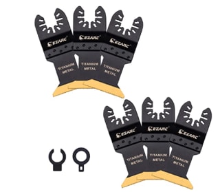 Ezarc ,cuchillas multiherramienta oscilantes de titanio, 6 piezas por 22,02€