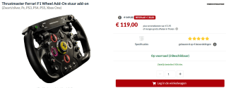 Thrustmaster Ferrari F1 Wheel Add-On voor €119 bij Alternate