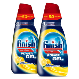 Finish All in 1 Max Power Gel Limón Higiene Lavavajillas 2x 50 lavados por 8.9€