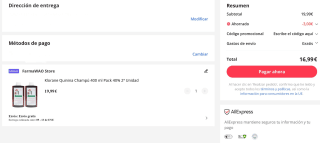 Pack Klorane Quinina Champú 400 ml Pack 40% 2ª Unidad por 16,99€