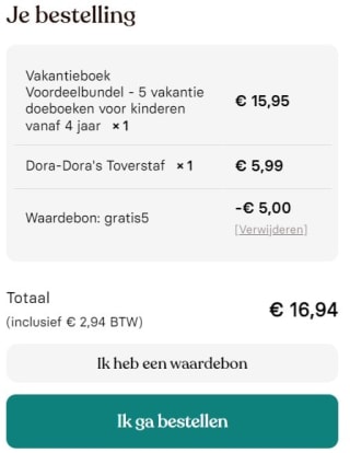 Kinderboekjes kortingscode voor €5 korting op je bestelling