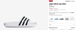 adidas Adilette Aqua slippers voor €10 bij Foot locker