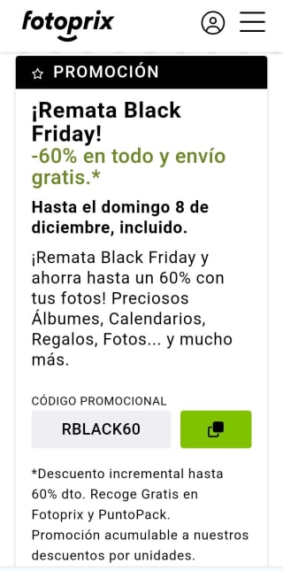 Hasta -60% de Descuento en Fotoprix.