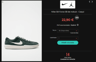 Liquidación 80% descuento Nike calzado y ropa precios de locura