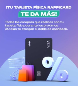 2% de Cashback en Tarjeta RappiCard Física