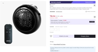 Mini Calefactor sin Cable Jocca 1477 de 600W por 10.2€