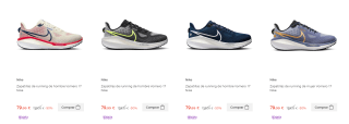 Zapatillas Nike running Vomero 17 por 79,99€ varios colores