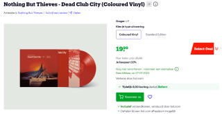 Nothing But Thieves – Dead Club City – Coloured Vinyl voor €19,99 bij Bol.com