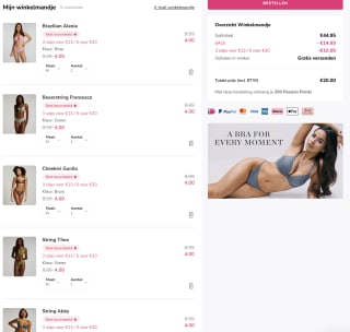 Outlet Hunkemöller: 5 slips/ strings voor 20 euro