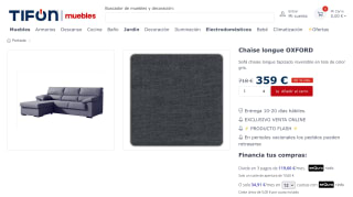 Chaise longue OXFORD Tifon por 359€