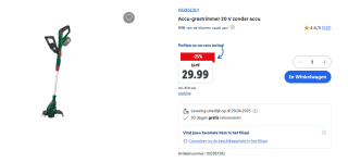 PARKSIDE® Accu-grastrimmer 20 V zonder accu voor €29,99 in de Lidl webshop