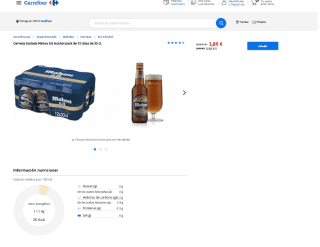 12 unidades cerveza Mahou 0.0 Tostada por solo 3,89€