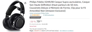 Casque audio Philips Fidelio X2HR à 79,99€