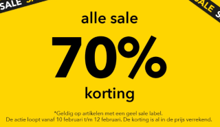 70% korting op de sale