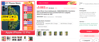 iPhone 12 Pro 128GB por $4,729 en AliExpress con voucher