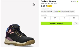 Botas de Trekking para Niñas Boriken Atenea por 9.99€