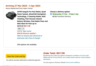 AIPER Seagull Pro Pool Robot voor 611,99 euro met de code