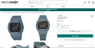 G-Shock DW-H5600-2 Watch – Blue/Grey – £189