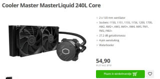 Cooler Master MasterLiquid 240L Core voor €54,90 bij Paradigit