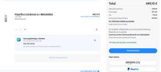 Samsung Frigorífico Combi Inox A++ RB33J3205SA de 382 litros por 449,10€