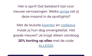 Alleen vandaag 20% korting bij Greetz