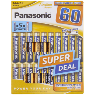 60 Panasonic alkaline batterijen AA of AAA voor €9,95 bij Action