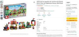 LEGO Set Disney Tren de Celebracion Disney por $499 en Amazon