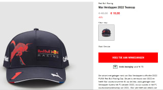 Red Bull Racing Max Verstappen 2022 Teamcap voor €16 bij Fuelforfans