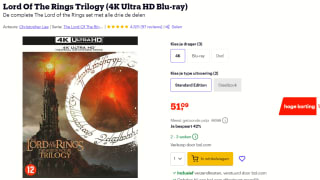 Lord Of The Rings Trilogy (4K Ultra HD Blu-ray + Extended version) voor €51,09 bij Bol.com