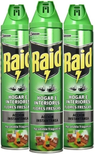 Pack 3 Raid Hogar e Interiores total 1800 Mililitros por 7,51€