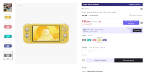 Consola Nintendo Switch Lite por 140€ Varios colores