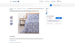 Funda Nórdica de 2 Piezas Franela Tex HomeparaCama 90 cm Azul solo 5,59€
