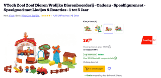 VTech speelset Vrolijke Dierenboerderij junior 16-delig voor €19,99 bij Bol